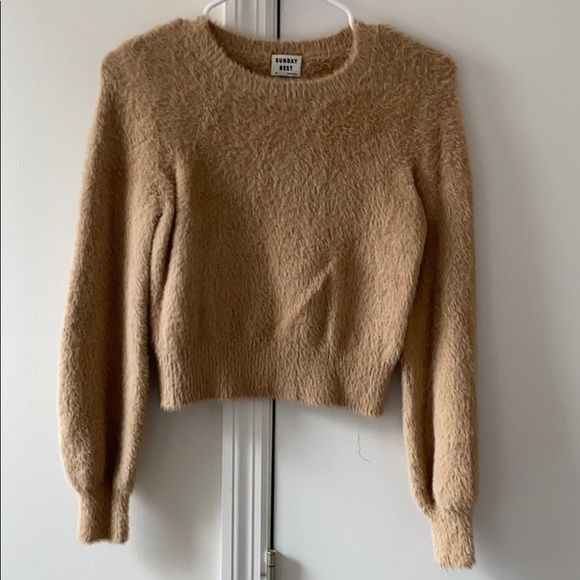 Fuzzy Cropped Sweater - Picture 1 of 3